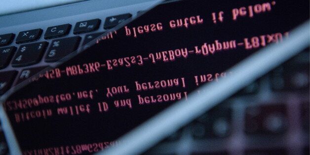 YEKATERINBURG, RUSSIA - JUNE 28, 2017: A reflection of a message demanding money on a computer hacked by a virus known as Petya. The Petya ransomware cyber attack hit computers of Russian and Ukrainian companies on June 27, 2017. Donat Sorokin/TASS (Photo by Donat Sorokin\TASS via Getty Images)