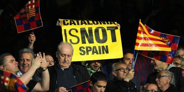 Barcelona fans in the stands