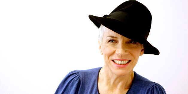 Singer Annie Lennox poses for a portrait in New York, February 10, 2009. Singer Annie Lennox is known for her sense of style but she steers clear of joining ranks with designers because she does not want to be owned by a fashion house. While she thinks it is fine for others to endorse designers, Lennox said she wants to remain impartial to the whole fashion industry. REUTERS/Eric Thayer (UNITED STATES)