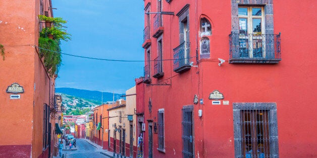 Street view in San Miguel de Allende,Mexicok. The historic city San Miguel de Allende is UNESCO World Heritage Site since 2008. (Photo by: Kobby Dagan/VW Pics/UIG via Getty Images)