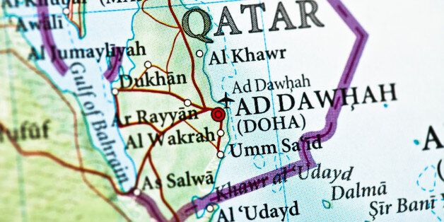 Doha, Qatar map.Source: 'World reference atlas'