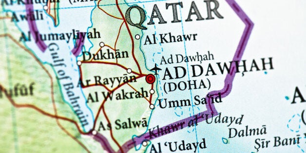 Doha, Qatar map.Source: 'World reference atlas'