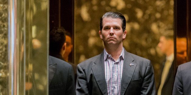 Donald Trump Jr., son of U.S. President-elect Donal Trump, stands in an elevator at Trump Tower in New York, U.S., on Wednesday, Jan. 18, 2017. President-elect Donald Trump has made job creation one of his signature issues, setting off a flurry of corporate pledges to hire more workers. Photographer: Albin Lohr-Jones/Pool via Bloomberg