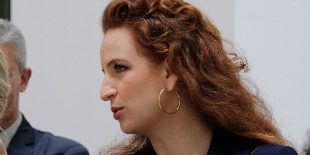 Morocco's Princess Lalla Salma (R) speaks to French president's wife Brigitte Macron during their visit to the Picasso exhibition at the National Museum of Contemporary Arts of Rabat on June 14, 2017. / AFP PHOTO / POOL / YOUSSEF BOUDLAL (Photo credit should read YOUSSEF BOUDLAL/AFP/Getty Images)