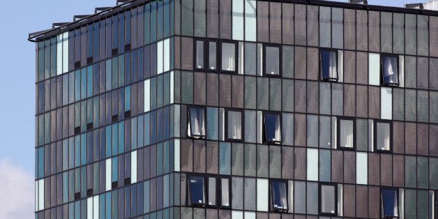 Joseph Stones House, St Cecilia Street West, Leeds, West Yorkshire, United Kingdom, Architect: Allen Tod, 2005, Joseph Stones House Allen Tod Architecture Leeds 2005 Leeds College Of Music Student Accommodation At Joseph Stones House (Photo by View Pictures/UIG via Getty Images)