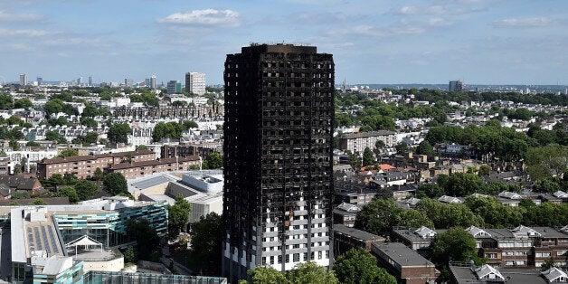 Extensive damage is seen to the Grenfell Tower block which was destroyed in a disastrous fire, in north Kensington, West London, Britain June 16, 2017. REUTERS/Hannah McKay