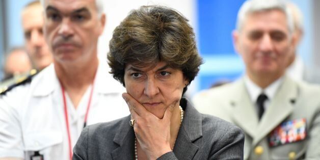 French Minister of the Armed Forces Sylvie Goulard gestures during a visit at the Direction Generale de lArmement (DGA) on May 30, 2017 in Bruz, near Rennes, western France. / AFP PHOTO / DAMIEN MEYER (Photo credit should read DAMIEN MEYER/AFP/Getty Images)