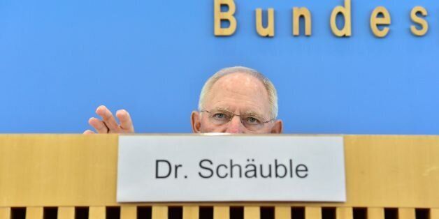 German Finance Minister Wolfgang SchÃ¤uble attends a press conference on the German budget plan for 2017 in Berlin, on July 6, 2016. / AFP / John MACDOUGALL (Photo credit should read JOHN MACDOUGALL/AFP/Getty Images)