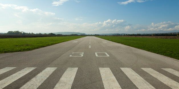 plane concrete runway for sports planes