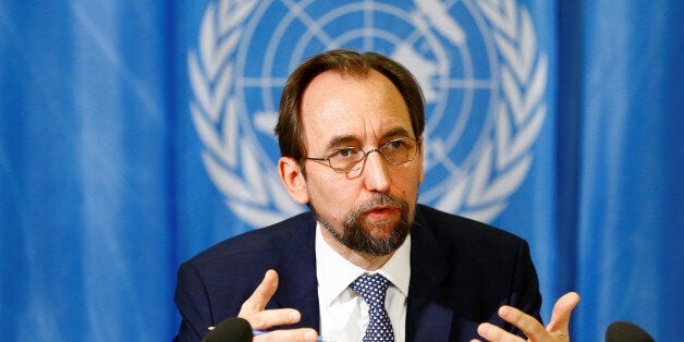 United Nations High Commissioner for Human Rights Zeid Ra'ad al-Hussein of Jordan speaks during a news conference at the United Nations European headquarters in Geneva, Switzerland, May 1, 2017. REUTERS/Pierre Albouy