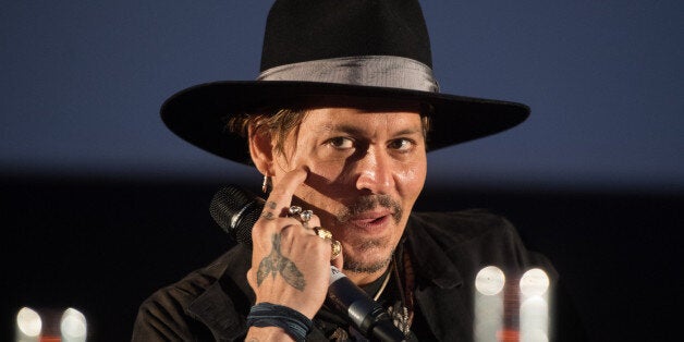 GLASTONBURY, ENGLAND - JUNE 22: Johnny Depp arrives for a showing of his film The Libertine as he attends on day 1 of the Glastonbury Festival 2017 at Worthy Farm, Pilton on June 22, 2017 in Glastonbury, England. (Photo by Samir Hussein/Redferns)