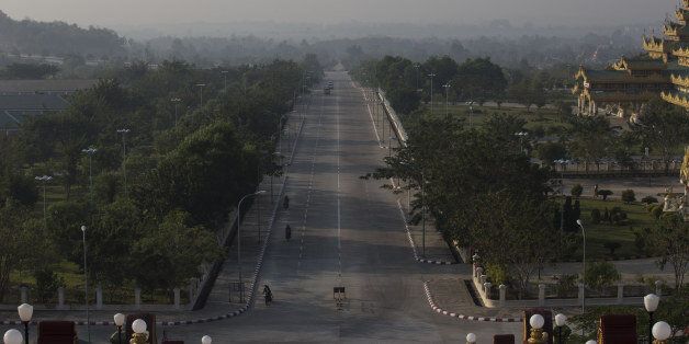 A highway is seen from the Uppatasanti Pagoda in Naypyidaw, Myanmar, on Wednesday, Feb. 3, 2016. Myanmar's new popularly elected upper house of parliament voted Wednesday in its opening session for an ally of Aung San Suu Kyi to serve as its chairman, bringing the legislature closer to naming a new president. Photographer: Taylor Weidman/Bloomberg via Getty Images