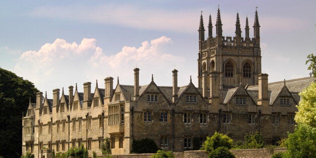 An Oxford University College building, afternoon sun.