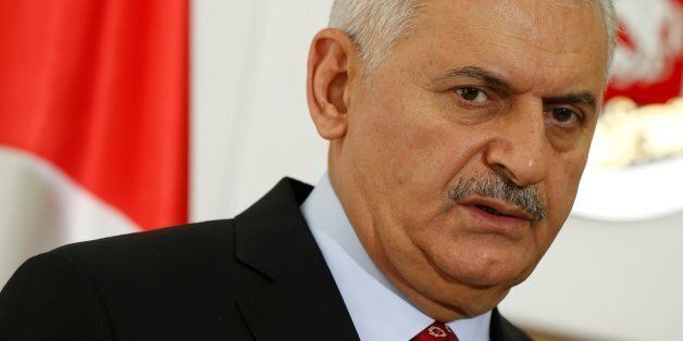 Turkish Prime Minister Binali Yildirim speaks during a news conference in Tbilisi, Georgia, May 23, 2017. REUTERS/David Mdzinarishvili