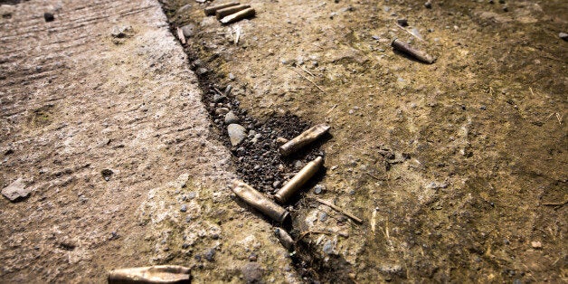 Bullets is seen on the ground after a heavy fight inside the town of Marawi City, in Southern Philippines, June 7, 2017. Philippine troops continue to move forward to fight Islamist rebels while government troops are trying to recover other estimated 2000 civilians who are trap inside the town of Banggolo area, Mindanao. Islamist rebels together with Maute group attacked and occupied high rise buildings where all snipers are position. (Photo by Richard Atrero de Guzman/NurPhoto via Getty Images)