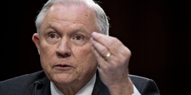 Jeff Sessions, U.S. attorney general, speaks during a Senate Intelligence Committee hearing in Washington, D.C., U.S., on Tuesday, June 13, 2017. While lawmakers will press Sessions for details on the probe into Moscow's role in the 2016 election, his meetings with Russian officials and the dismissal of Comey, they may find their efforts thwarted by claims of executive privilege. Photographer: Andrew Harrer/Bloomberg via Getty Images