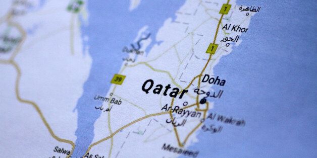 A map of Qatar is seen in this picture illustration June 5, 2017. REUTERS/Thomas White/Illustration