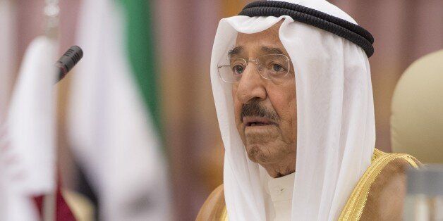 RIYADH, SAUDI ARABIA - MAY 21 : (----EDITORIAL USE ONLY MANDATORY CREDIT - 'BANDAR ALGALOUD / SAUDI ROYAL COUNCIL / HANDOUT' - NO MARKETING NO ADVERTISING CAMPAIGNS - DISTRIBUTED AS A SERVICE TO CLIENTS----) Kuwaiti Emir Sheikh Jaber al-Ahmad al-Sabah attends the U.S. - Gulf Summit at Saudi Arabia's King Abdul Aziz International Conference Center in Riyadh, Saudi Arabia May 21, 2017. (Photo by BANDAR ALGALOUD / SAUDI ROYAL COUNCIL / HANDOUT/Anadolu Agency/Getty Images)