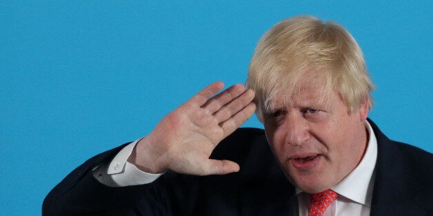 Britain's Foreign Secretary Boris Johnson speaks at a Conservative party general elections campaign event in Durham, North East England, on June 6, 2017.Britain goes to the polls on June 8 to vote in a general election only days after another terrorist attack on the nation's capital. / AFP PHOTO / SCOTT HEPPELL (Photo credit should read SCOTT HEPPELL/AFP/Getty Images)