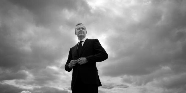 French Economy Minister Bruno Le Maire poses during a photo session on the helipad on the roof of his ministry, on May 30, 2017 in Paris. / AFP PHOTO / JOEL SAGET / BLACK AND WHITE VERSION (Photo credit should read JOEL SAGET/AFP/Getty Images)