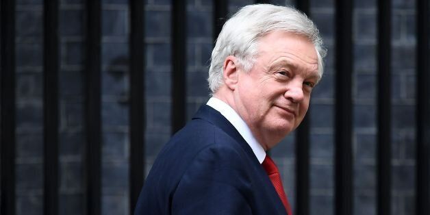 Britain's Secretary of State for Exiting the European Union (Brexit Minister) David Davis reacts as he leaves Downing Street in central London on May 3, 2017 / AFP PHOTO / Justin TALLIS (Photo credit should read JUSTIN TALLIS/AFP/Getty Images)