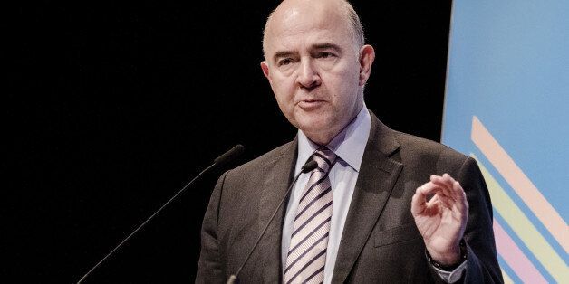 Pierre Moscovici, economic commissioner for the European Union (EU), gestures while speaking during the Brussels Economic Forum in Brussels, Belgium, on Thursday, June 1, 2017. It may take the U.K. as long as five years to leave the European Union, with the process set to do major harm to both parties, billionaire investor George Soros said, urging the worlds biggest trading bloc to avoid penalizing Britain and instead focus on reforming itself. Photographer: Marlene Awaad/Bloomberg via Getty Im