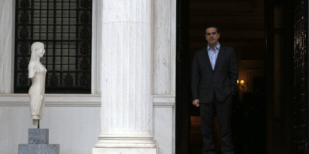 Greek Prime Minister Alexis Tsipras looks on before his meeting with German Foreign Minister Frank-Walter Steinmeier at his office in Maximos Mansion in Athens, Greece, April 7, 2017. REUTERS/Alkis Konstantinidis