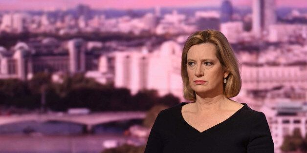 Britain's Home Secretary Amber Rudd speaks on the BBC's Marr Show in London, May 28, 2017. Jeff Overs/BBC Handout via REUTERSTHIS IMAGE HAS BEEN SUPPLIED BY A THIRD PARTY. IT IS DISTRIBUTED, EXACTLY AS RECEIVED BY REUTERS, AS A SERVICE TO CLIENTSFOR EDITORIAL USE ONLY. NO RESALES. NO ARCHIVES