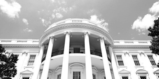 beautiful black and white close up White House, Washington DC USA.