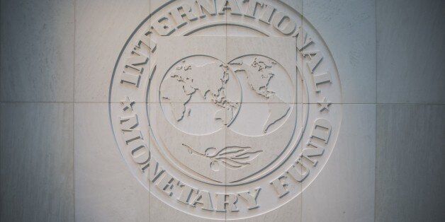 WASHINGTON, USA - APRIL 24: IMF Logo is seen at the International Montary Fund (IMF) headquarters in Washington, United States on April 24, 2017. (Photo by Samuel Corum/Anadolu Agency/Getty Images)