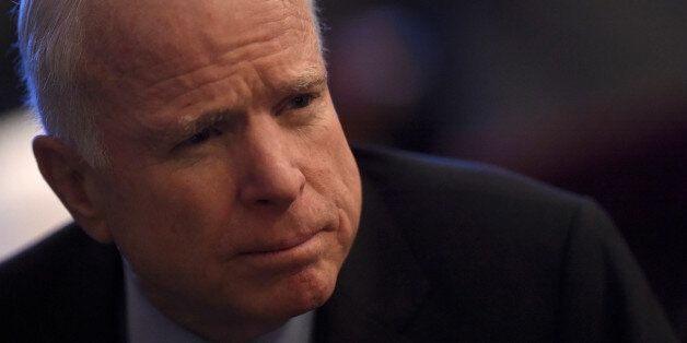 U.S. Senator John McCain is interviewed during the 2017