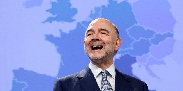 European Economic and Financial Affairs Commissioner Pierre Moscovici presents the EU executive's economic forecasts during a news conference at the EU Commission headquarters in Brussels, Belgium, February 13, 2017. REUTERS/Francois Lenoir