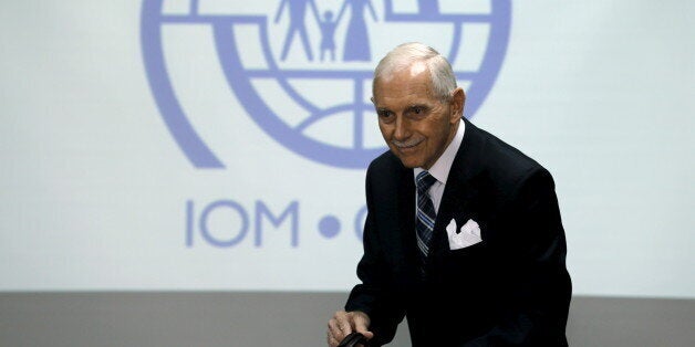 International Organization for Migration (IOM) Director-General William Lacy Swing attends a news conference in Bangkok, a day ahead of an Indian Ocean Irregular Migration meeting, Thailand, December 3, 2015. REUTERS/Chaiwat Subprasom