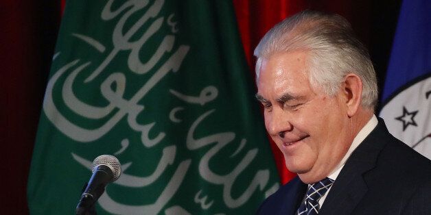 WASHINGTON, DC - APRIL 19: U.S. Secretary of State Rex Tillerson speaks during the second annual U.S.-Saudi Arabia CEO Summit at the U.S. Chamber of Commerce, on April 19, 2017 in Washington, DC. (Photo by Mark Wilson/Getty Images)