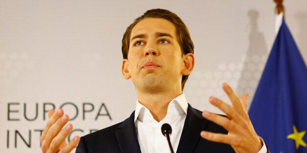 Austria's Foreign Minister Sebastian Kurz addresses a news conference in Vienna, Austria, May 12, 2017. REUTERS/Leonhard Foeger