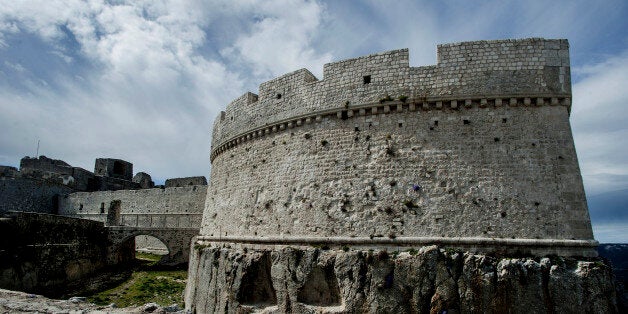 BARI, PUGLIA, ITALY - 2017/01/02: A view Norman-Swabian castle of Monte Sant'Angelo, Gargano national park, Apulia. (Photo by Salvatore Laporta/KONTROLAB /LightRocket via Getty Images)