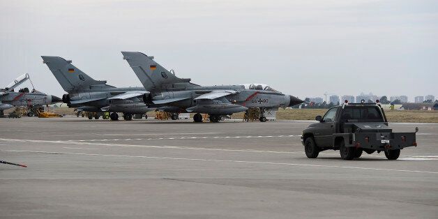 German Tornado jets are pictured on the ground at the air base in Incirlik, Turkey, January 21, 2016. REUTERS/Tobias Schwarz/Pool