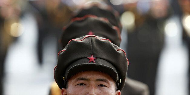North Korean soldiers attend a military parade marking the 105th birth anniversary of country's founding father Kim Il Sung in Pyongyang, North Korea, April 15, 2017. REUTERS/Damir Sagolj