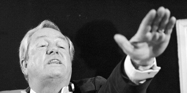 (Archive) A picture taken on January 13, 1985 shows French leader of the extreme right party 'Front national' (National Front) Jean-Marie Le Pen gesturing during a press conference at the Strasbourg European Parliament. AFP PHOTO JEAN-CLAUDE DELMAS (Photo credit should read JEAN-CLAUDE DELMAS/AFP/Getty Images)