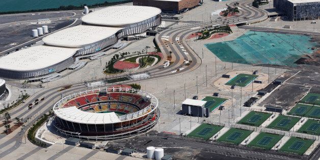 An aerial view shows the Olympic park which was used for Rio 2016 Olympic Games, in Rio de Janeiro, Brazil January 15, 2017. Picture taken January 15, 2017. REUTERS/Nacho Doce