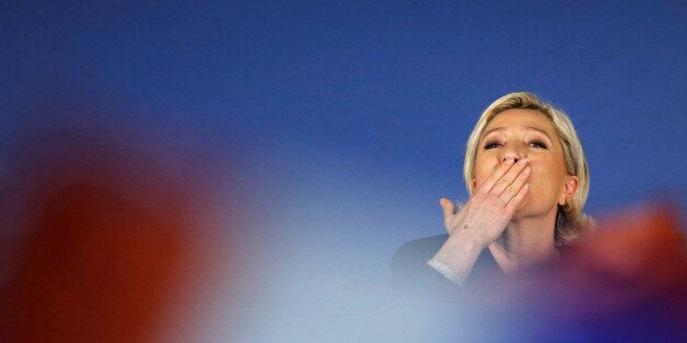 Marine Le Pen, French National Front (FN) political party leader and candidate for French 2017 presidential election, attends a political rally in Arcis-sur-Aube, near Troyes, France April 11, 2017. REUTERS/Benoit Tessier