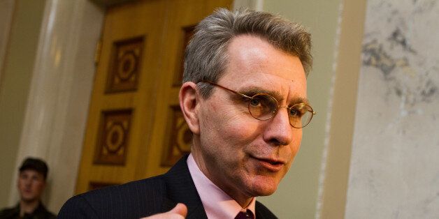 US Ambassador to Ukraine Geoffrey R. Pyatt. Ukraine's parliament ratified an agreement to accept a 610 million euro loan from the EU, agreed in February 2013 but never ratified under deposed pro-Russian president Viktor Yanukovich. (Photo by NurPhoto/Corbis via Getty Images)