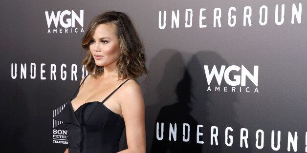 WESTWOOD, CA - FEBRUARY 28: Model Chrissy Teigen attends WGN America's 'Underground' Season Two Premiere Screening at Regency Village Theatre on March 1, 2017 in Westwood, California. (Photo by Rachel Murray/Getty Images for WGN America)