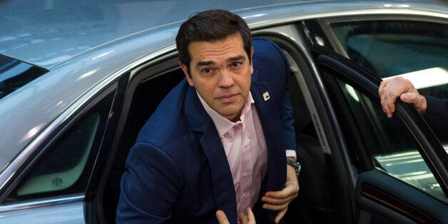 BRUSSELS, BELGIUM - OCTOBER 21: Greek Prime Minister Alexis Tsipras arrives at the Council of the European Union on the second day of a two day summit on October 21, 2016 in Brussels, Belgium. Theresa May is attending her first EU Council meeting as the British Prime Minister. The government's Brexit strategy continues to be debated in the UK with Article 50 of the Lisbon treaty to be triggered by the end of March 2017. Article 50 notifies the EU of a member state's withdrawal and the EU is then obliged to negotiate a withdrawal agreement. The process will take two years seeing the UK finally withdraw from the Union in March 2019. (Photo by Jack Taylor/Getty Images)