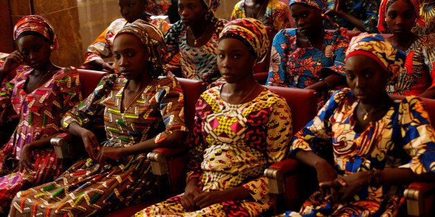 Some of the 21 Chibok schoolgirls released by Boko Haram look on during their visit to meet President Muhammadu Buhari In Abuja, Nigeria October 19, 2016. REUTERS/Afolabi Sotunde