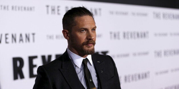 Cast member Tom Hardy poses at the premiere of