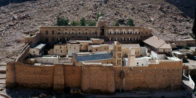 EGYPT - MARCH 5: Saint Catherine's Monastery, 6th century (UNESCO World Heritage List, 2002), Sinai Peninsula, Egypt. (Photo by DeAgostini/Getty Images)