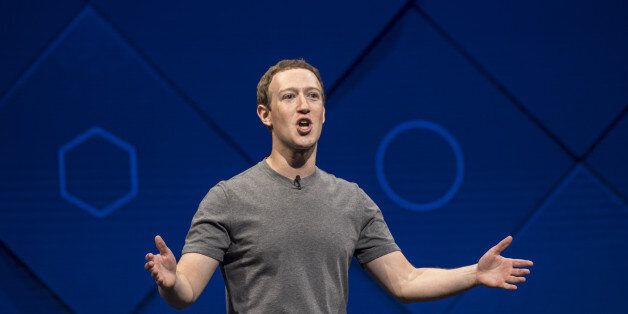Mark Zuckerberg, chief executive officer and founder of Facebook Inc., speaks during the F8 Developers Conference in San Jose, California, U.S., on Tuesday, April 18, 2017. ZuckerbergÂ laid out his strategy for augmented reality, saying the social network will use smartphone cameras to overlay virtual items on the real world rather than waiting for AR glasses to be technically possible. Photographer: David Paul Morris/Bloomberg via Getty Images