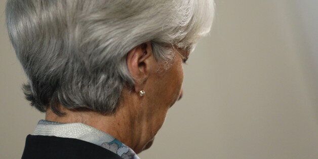 International Monetary Fund (IMF) Managing Director Christine Lagarde sits for an interview at IMF headquarters in Washington July 1, 2015. Greece's last-minute overtures to international creditors for financial aid on Tuesday were not enough to save the country from becoming the first developed economy to default on a loan with the International Monetary Fund. REUTERS/Jonathan Ernst TPX IMAGES OF THE DAY