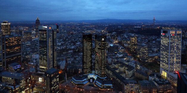 FILE PHOTO: The headquarters of Germany's Deutsche Bank are seen in Frankfurt, Germany, January 31, 2017. REUTERS/Kai Pfaffenbach/File Photo
